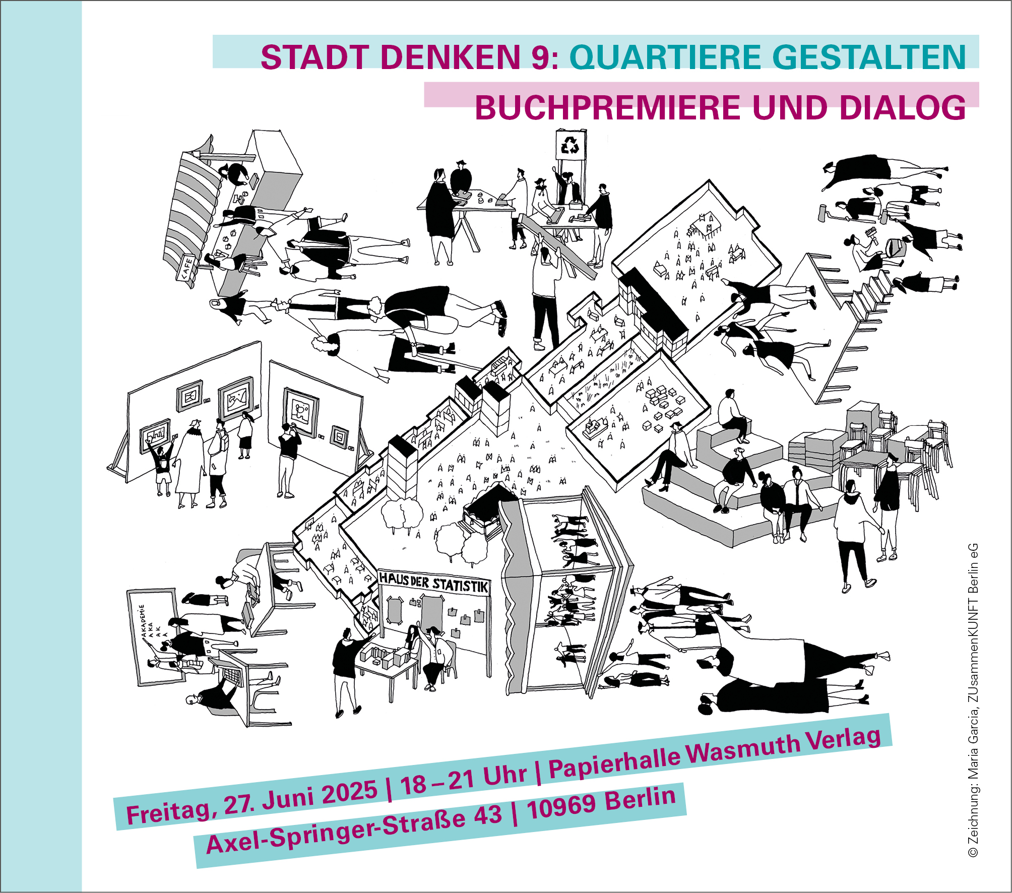 Buchpremiere und Dialog STADT DENKEN 9: Quartiere gestalten 